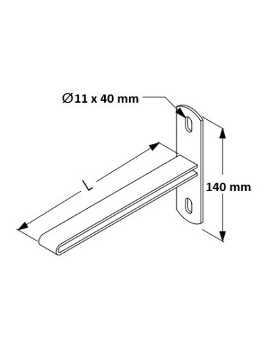 SUPPORT COULISSANT A PLATINE TROUS OBLONGS - POUR TUBE VERTICAL