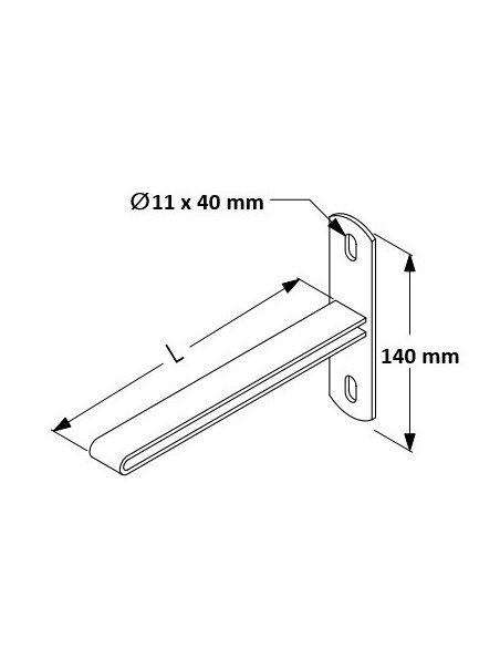 SUPPORT COULISSANT A PLATINE TROUS OBLONGS - POUR TUBE VERTICAL