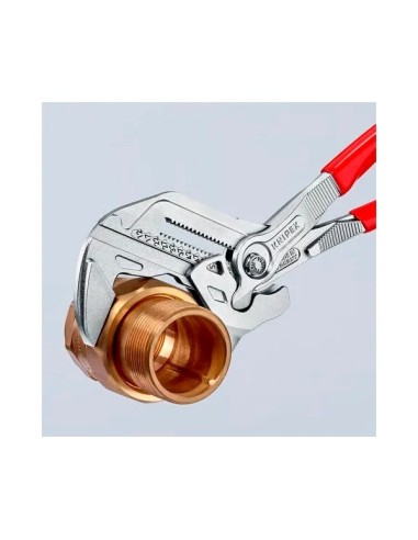 PINCE ET CLE PLATE A LA FOIS CHROME GAINE PVC