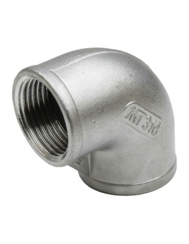 RACCORD INOX A VISSER PRESSION 20 BARS - COUDE INOX TARAUDE 90° 