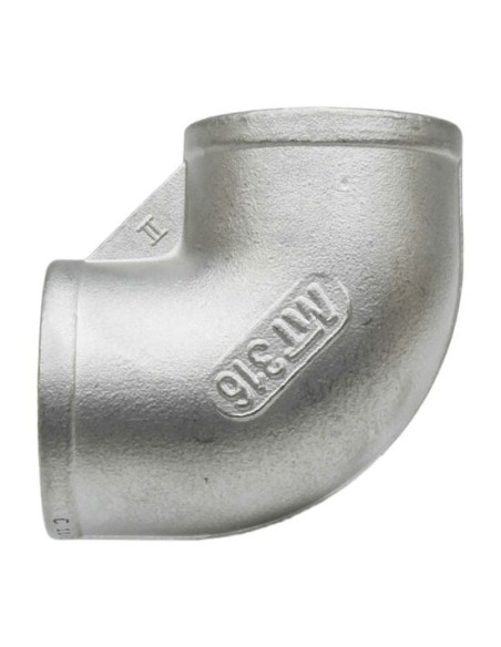 RACCORD INOX A VISSER PRESSION 20 BARS - COUDE INOX TARAUDE 90° 