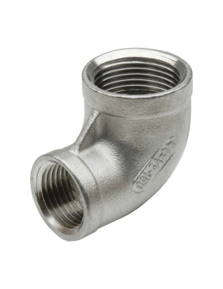 RACCORD INOX A VISSER PRESSION 20 BARS - COUDE INOX REDUIT 90° 