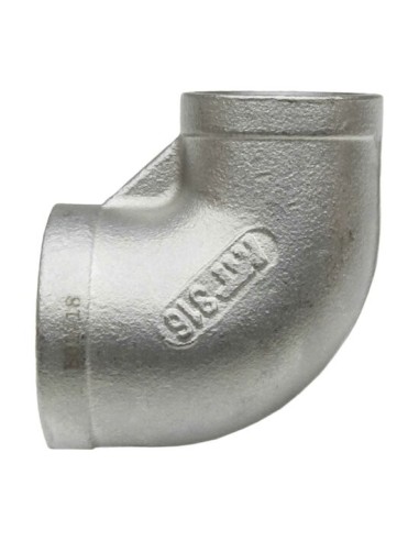 RACCORD INOX A VISSER PRESSION 20 BARS - COUDE INOX REDUIT 90° 