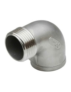 RACCORD INOX A VISSER PRESSION 20 BARS - COUDE INOX FILETE / TARAUDE