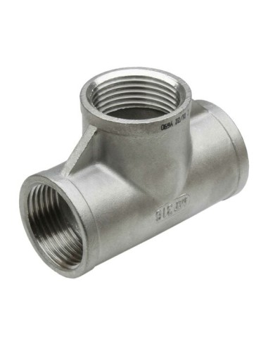 RACCORD INOX A VISSER PRESSION 20 BARS - TE INOX REDUIT FEMELLE 