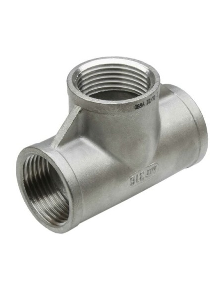 RACCORD INOX A VISSER PRESSION 20 BARS - TE INOX REDUIT FEMELLE 