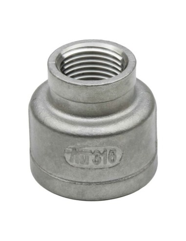 RACCORD INOX A VISSER PRESSION 20 BARS - MANCHON INOX REDUIT TARAUDE