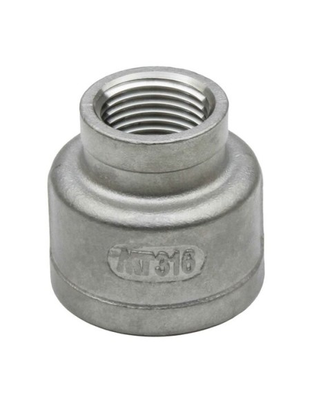 RACCORD INOX A VISSER PRESSION 20 BARS - MANCHON INOX REDUIT TARAUDE