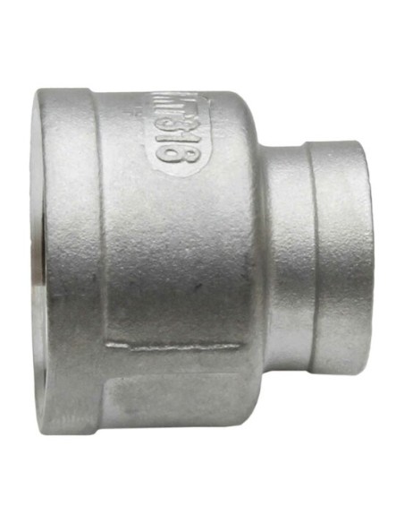 RACCORD INOX A VISSER PRESSION 20 BARS - MANCHON INOX REDUIT TARAUDE