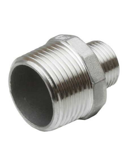 RACCORD INOX A VISSER PRESSION 20 BARS - MANCHON INOX REDUIT FILETE