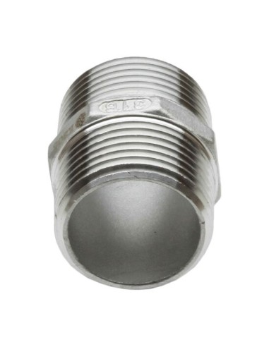 RACCORD INOX A VISSER PRESSION 20 BARS - MAMELON INOX FILETE 