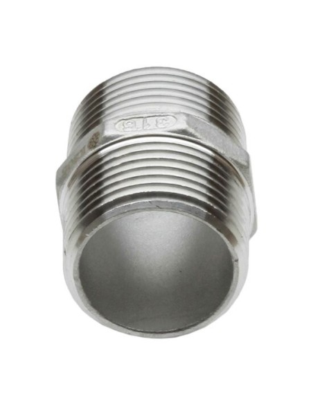 RACCORD INOX A VISSER PRESSION 20 BARS - MAMELON INOX FILETE 