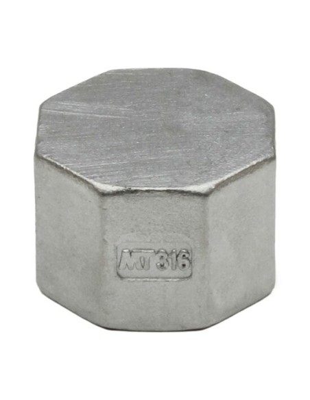 RACCORD INOX A VISSER PRESSION 20 BARS - BOUCHON INOX TARAUDE 