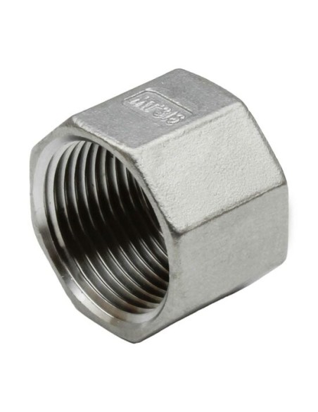 RACCORD INOX A VISSER PRESSION 20 BARS - BOUCHON INOX TARAUDE 