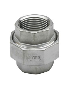 RACCORD INOX A VISSER PRESSION 20 BARS - UNION 3 PIECES INOX TARAUDE