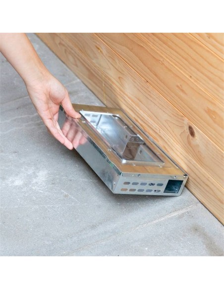 BOITE PIEGE CAPTURE NON CHIMIQUE METAL AVEC COUVERCLE TRANSPARENT