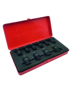 COFFRET DE 10 DOUILLES IMPACT CARRE 1/2 - 6 PANS